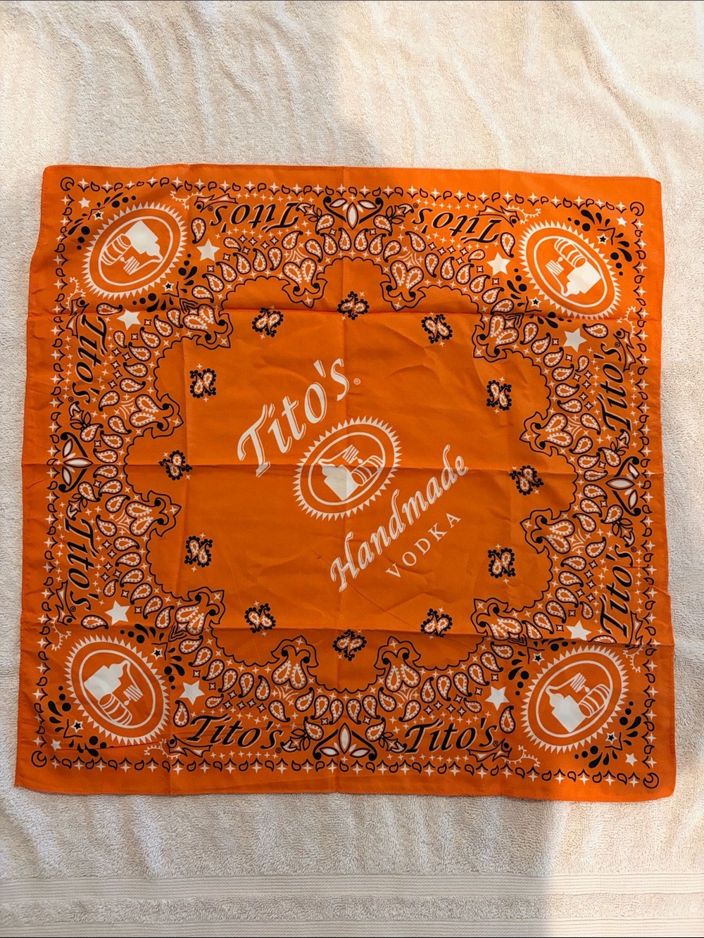 2 ~ Tito's Handmade Vodka Orange Bandana - you’re buying 2 in packaging